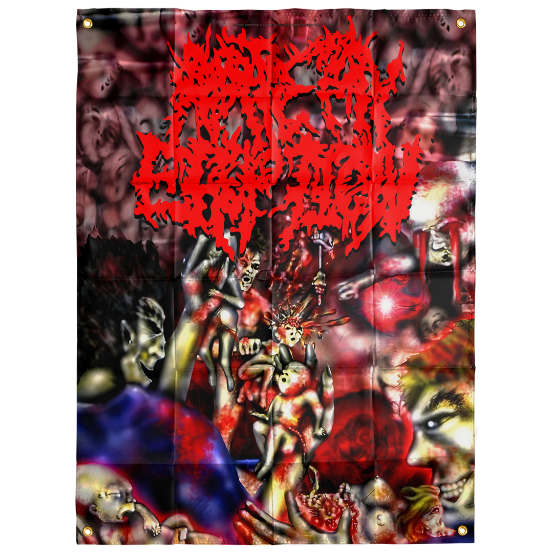 Artery Eruption 'Gouging Out The Eyes Of Mutilated Infants' Flag