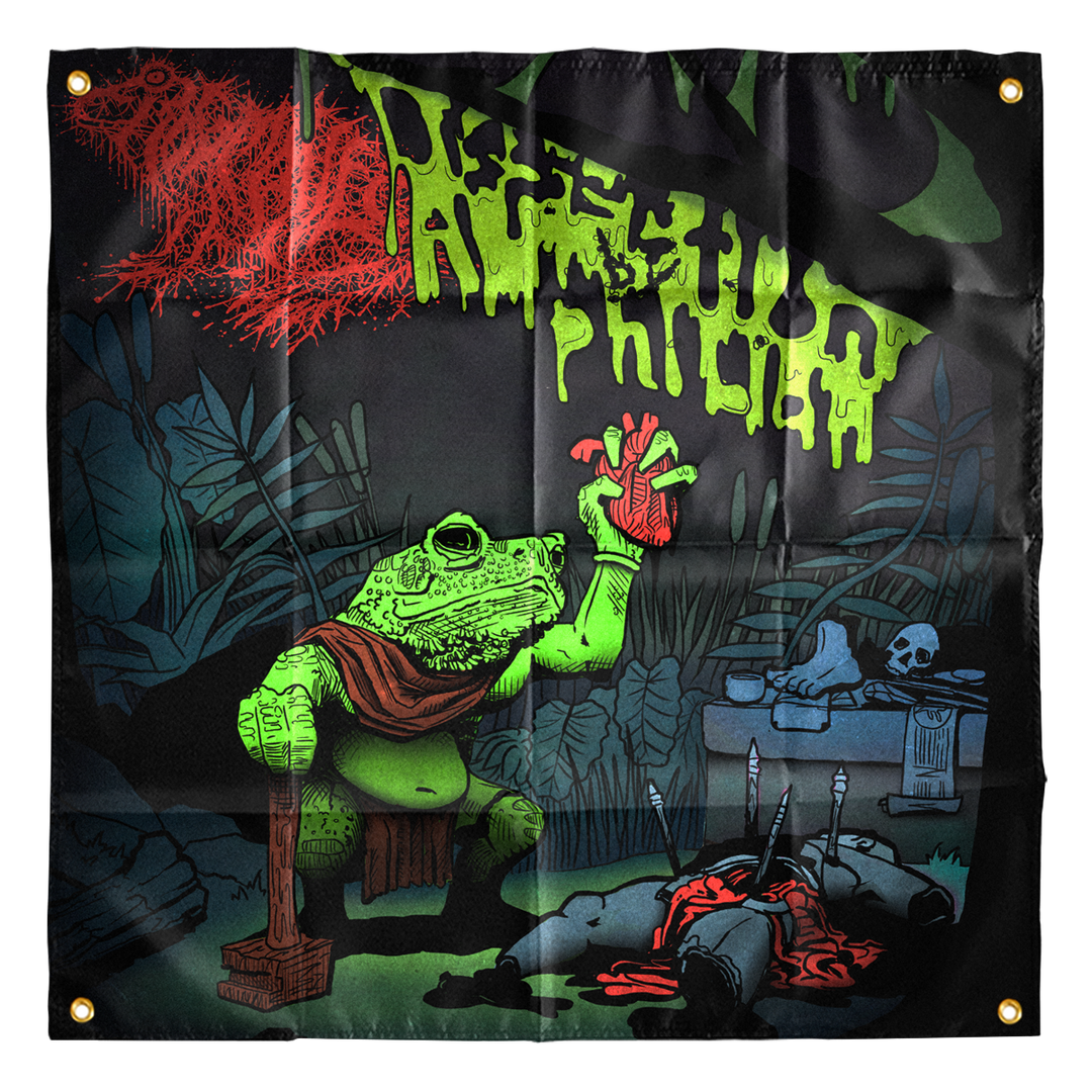 Frog Mallet 'Dissection By Amphibian' Flag
