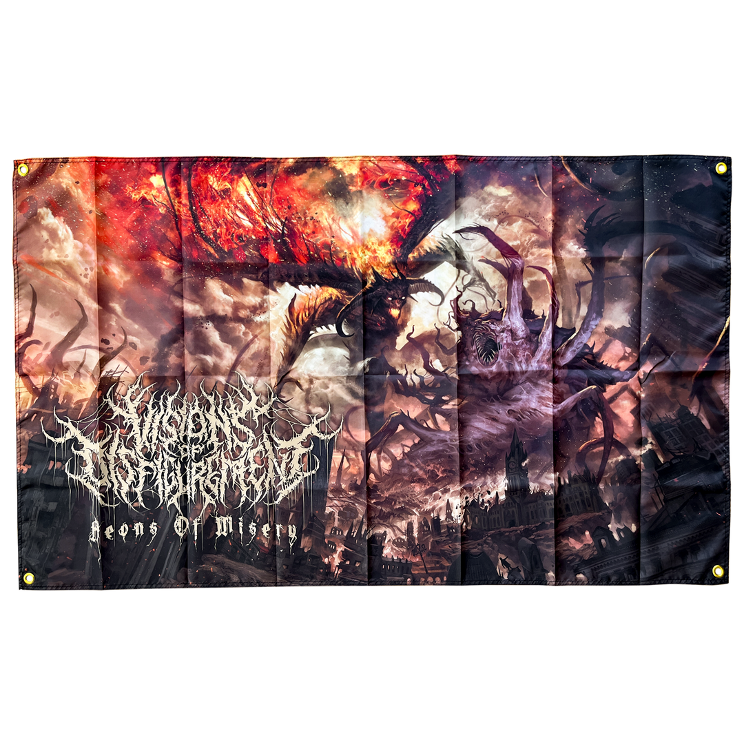 Visions Of Disfigurement 'Aeons Of Misery' Flag